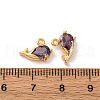 Brass Micro Pave Cubic Zirconia Pendants KK-K382-29G-01-3