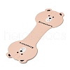 Fold Over Bear Shaped Cardboard Paper Jewelry Display Cards for Necklace & Bracelet Storage CDIS-A006-05-3