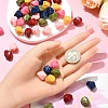 60Pcs 6 Colors Opaque Acrylic Beads MACR-YW0003-17-5