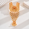 Luxurious Middle Eastern Bride Iron Ring Bracelets with Floral Design BA9055-3