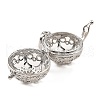 Rack Plating Brass Bead Cage Pendants KK-D025-01D-P-3