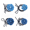 SUPERFINDINGS 4Pcs 4 Styles Waxed Cotton Cord Collar Choker Necklaces NJEW-FH0001-12-1
