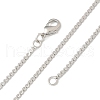 1.5mm Rack Plating Brass Serpentine Chain Necklaces for Women Men MAK-L044-12P-4