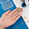 Beebeecraft 8 Pairs 2 Colors Brass Huggie Hoop Earring Finding KK-BBC0014-53-3
