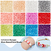   12Bags 12 Colors Opaque Glass Round Seed Beads GLAA-PH0003-32-4