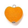 Flocky Acrylic Pendants PALLOY-JF03512-02-2