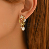 Vintage S925 Sterling Silver Clear Cubic Zirconia Queen Dangle Stud Earrings UP7038-3