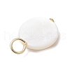 6Pcs 6 Styles Natural Freshwater Shell Flat Round Star Moon Pendants PALLOY-JF03835-5