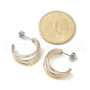 304 Stainless Steel Triple C-Shaped Stud Earrings for Women EJEW-C096-68M-02-3