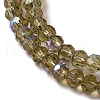 Electroplate Transparent Glass Beads Strands EGLA-A035-T3mm-L16-3