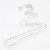 Iron Cable Chains Necklace Making MAK-R016-45cm-P-2