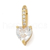 Brass Micro Pave Cubic Zirconia Pendants KK-U050-15G-02-1