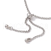 2Pcs 2 Colors 304 Stainless Steel Boc Chain Slider Bracelet Makings AJEW-JB01254-4