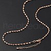 Brass Singapore Chains Necklaces for Women NJEW-D302-36RG-3