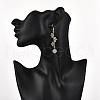 Natural Green Aventurine Earrings Dangle Earrings EJEW-TA00653-03-3