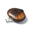 Natural Tiger Eye Pendants G-G956-D04-3