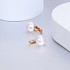 Elegant Copper Half Circle Pearl Clip-on Earrings for Women. WZ3764-4