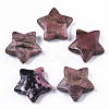 Mother's Day Gifts Natural Rhodonite Star Shaped Worry Stones G-T132-002A-10-1