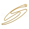Brass Curb Chain Necklaces KK-F891-20G-2