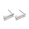 Non-Tarnish 304 Stainless Steel Stud Earring Findings X-STAS-E482-03C-P-2