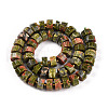 Natural Unakite Beads Strands G-T140-27-2