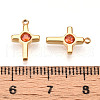 Ion Plating(IP) 304 Stainless Steel Micro Pave Cubic Zirconia Charms STAS-N110-01D-G-3