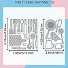 Carbon Steel Cutting Dies Stencils DIY-WH0309-1674-6
