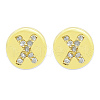 Brass Micro Pave Clear Cubic Zirconia Beads KK-T030-LA843-XX3-1