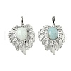 Natural Flower Amazonite Pendants G-L623-04P-08-1