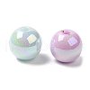 UV Plating Rainbow Iridescent Acrylic Beads PACR-K003-02A-3