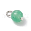 Natural Dyed Malaysia Jade Round Charms PALLOY-JF03358-02-4