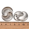 304 Stainless Steel Vortex Spiral Stud Earrings EJEW-C148-01P-5