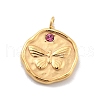 304 Stainless Steel Rhinestone Pendants STAS-M092-04G-2