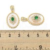 Brass Micro Pave Clear Cubic Zirconia Pendants KK-L211-007G-3