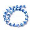 Handmade Evil Eye Lampwork Beads Strands LAMP-S069-01A-05-4