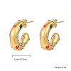 304 Stainless Steel C Shaped Stud Earrings HH9733-2-2