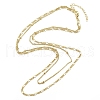 Brass Double Layer Necklaces NJEW-D302-53G-4