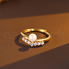 Elegant 925 Sterling Silver Pave Clear Cubic Zirconia Adjustable Rings for Women WV4050-1-1