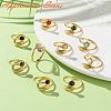 Ion Plating(IP) 304 Stainless Steel Leaf Cuff Ring Components STAS-Z086-02G-3
