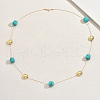 Cube Acrylic & Iron Flat Round Link Chain Long Necklaces for Women SF2895-1-4