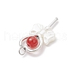 Baking Painted Imitation Jade Glass Pendants PALLOY-JF03870-5