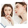 Unicraftale 6 Pairs 3 Colors Brass Stud Earring Findings KK-UN0001-07-6
