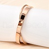 304 Stainless Steel Bangles BJEW-V004-01RG-3