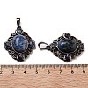 Natural Sodalite Rhombus Pendants G-K363-02R-09-3