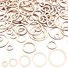 AHADEMAKER 100Pcs 5 Style Unfinished Wood Linking Rings WOOD-GA0001-30-1
