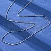 Brass Textured Bar Link Chain Necklaces NJEW-D302-65P-4