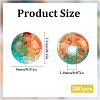 SOFPLATE 300Pcs Transparent Crackle Acrylic Beads CACR-SP0001-01A-2