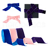3 Colors Single Face Velvet Ribbons SRIB-TA0001-09-1