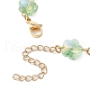 Brass Cable Chains Beads Bracelets for Women BJEW-JB11470-05-4