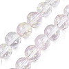 Handmade Luminous Transparent Lampwork Beads Strands LAMP-T017-04A-1